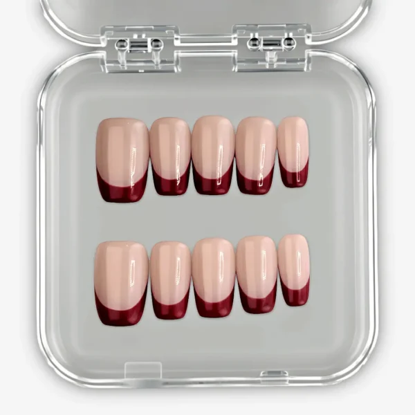 French-Ruby-NELI-166078661 Uñas francesas rojas